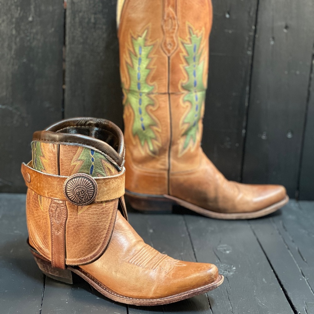 Size 9, upcycled vintage cowboy boots